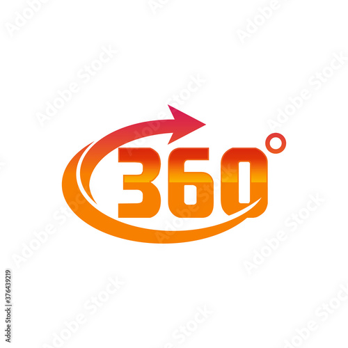 360 degrees consulting and media logo vector