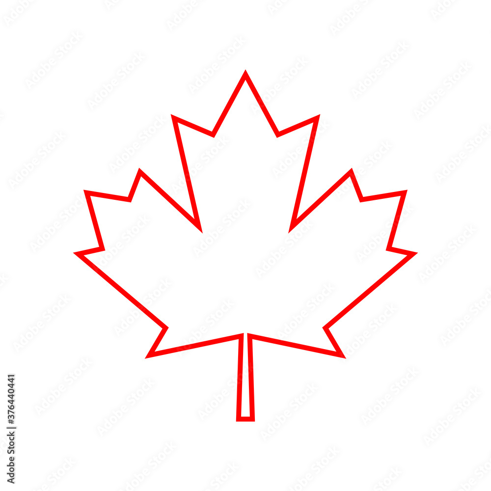 Maple leaf vector icon. Maple vector illustration. Canada vector symbol maple leaf clip art. Red maple leaf. Stock-vektor | Adobe Stock
