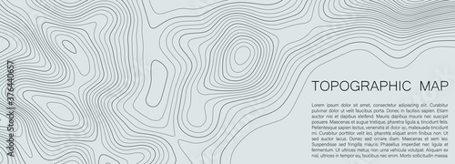 Topographic map lines background. Abstract vector illustration.