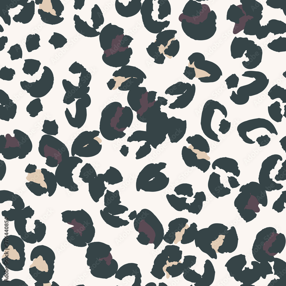 Obraz premium Leopard spots seamless pattern design. Vector illustration background