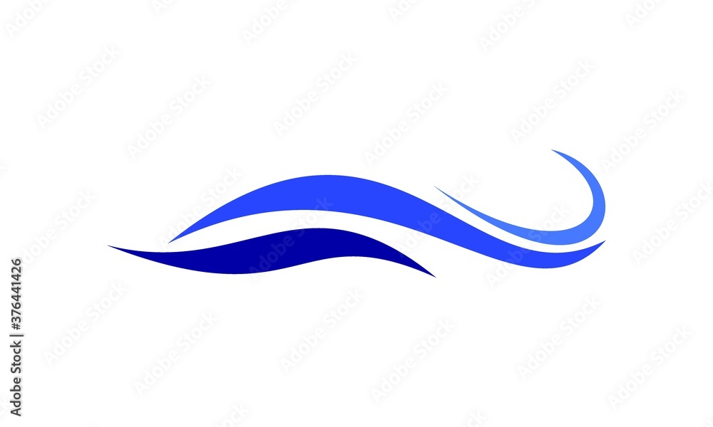 Fototapeta premium blue wave logo vector
