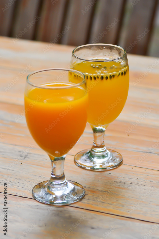 orange juice and passion fruit juice orange juice and passion fruit juice