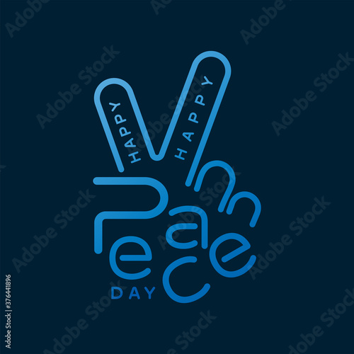 Design for celebrating international day of peace. happy world peace day greeting.
