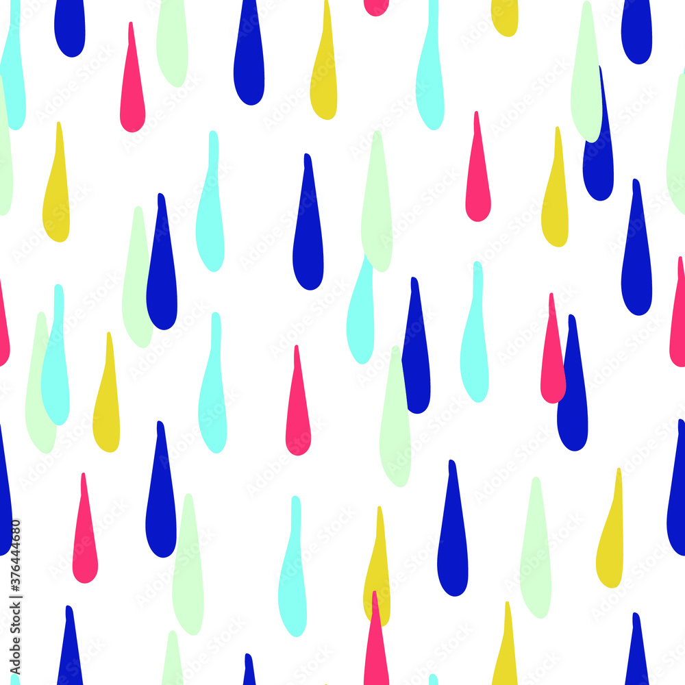 Cute seamless pattern with colorful water drops. Childish texture for fabric, textile. Vector Illustration for baby Cute seamless pattern with colorful water drops. Childish texture for fabric, textile. Vector Illustration for baby