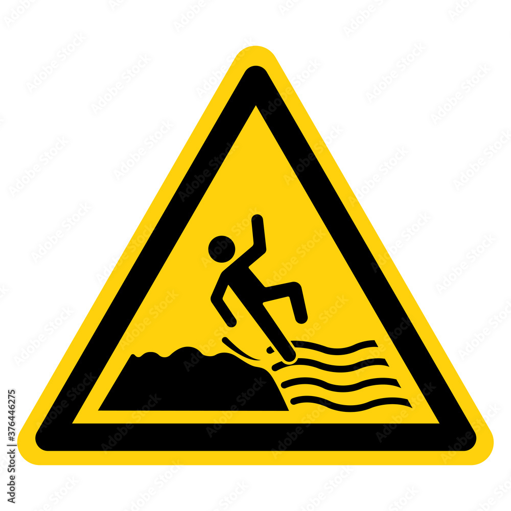 Warning Keep Off Slippery Rock Cause Fails Symbol Sign, Vector Illustration, Isolate On White Background Label. EPS10 Warning Keep Off Slippery Rock Cause Fails Symbol Sign, Vector Illustration, Isolate On White Background Label. EPS10