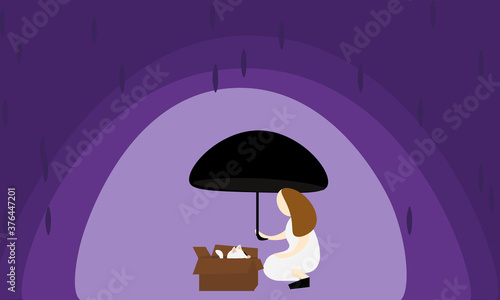 girl with a cat