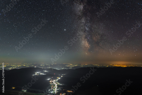 Milky Way above the city lights
