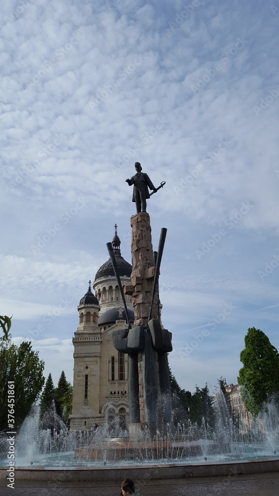  Avram Iancu statue in Cluj Napoca, Romania,2017