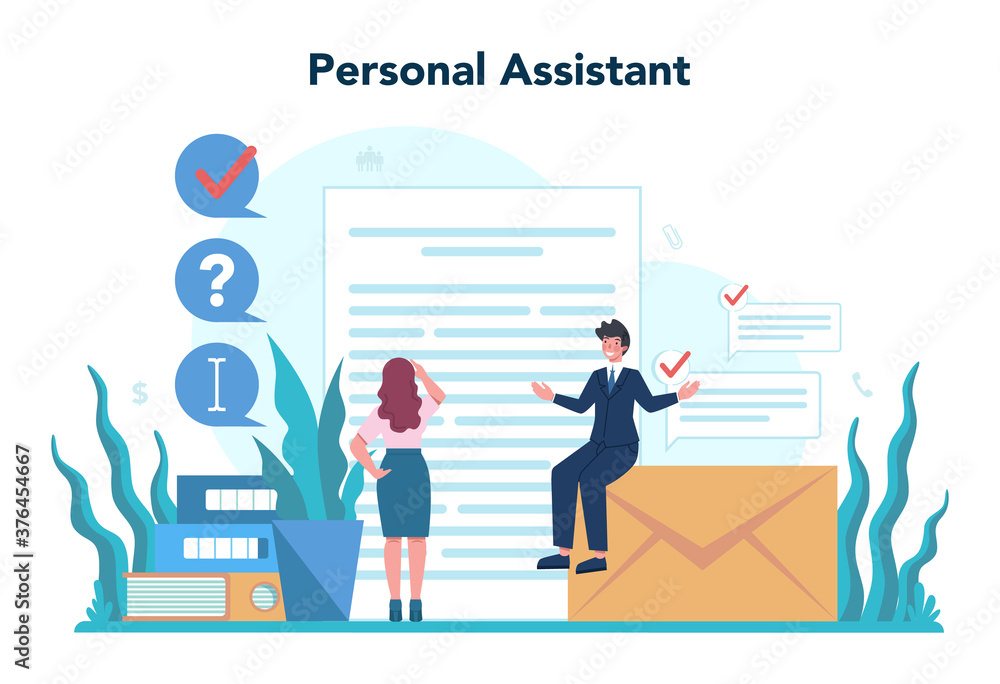 Businessman personal assistant concept. Professional help and support Businessman personal assistant concept. Professional help and support