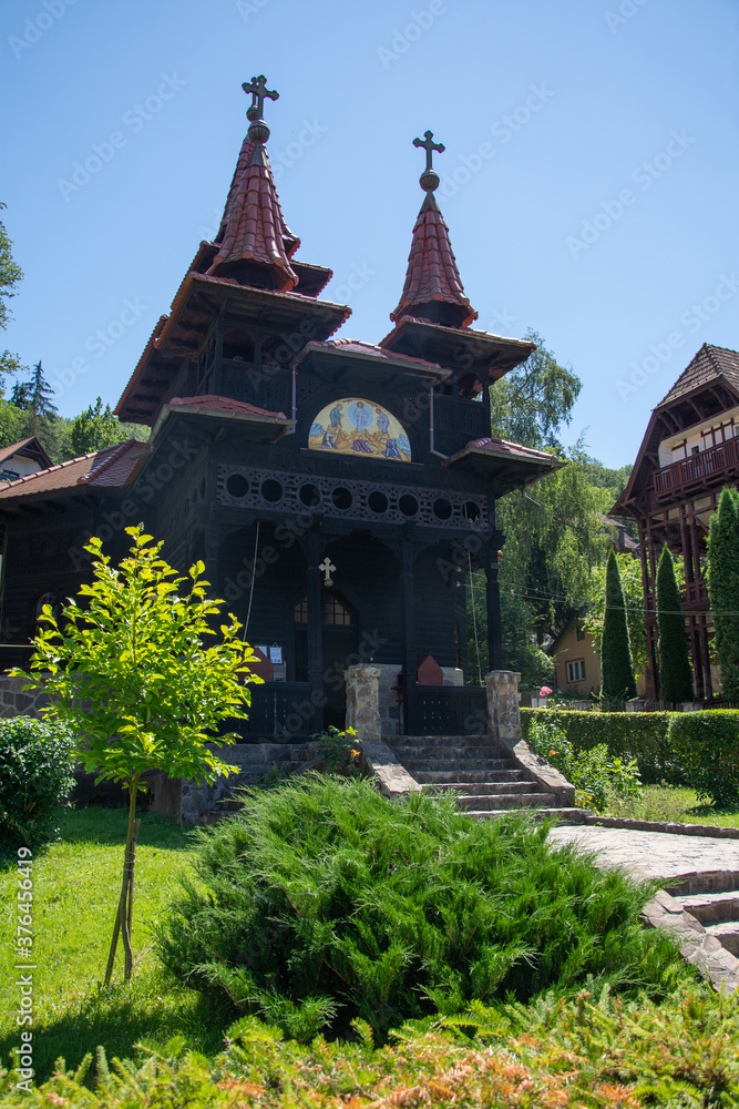 Fototapeta premium Wooden Orthodox Church in Sovata Romania, 2020