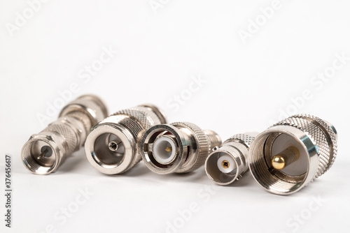 Cuadro en lienzo High frequency connectors component with a shiny copper nickel plating covering