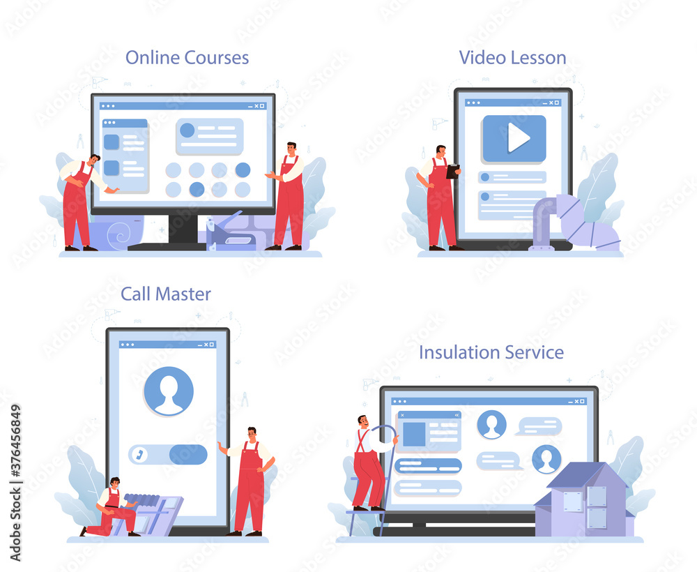 Insulation online service or platform set. Thermal or acoustic insulation. Insulation online service or platform set. Thermal or acoustic insulation.