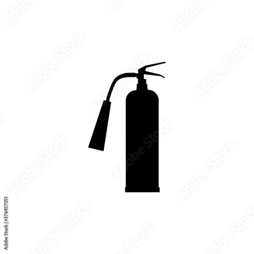 Fire extinguisher sign black icon. Vector illustration eps 10