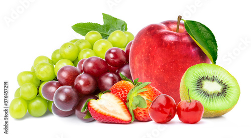 Fotografi fruits on white background