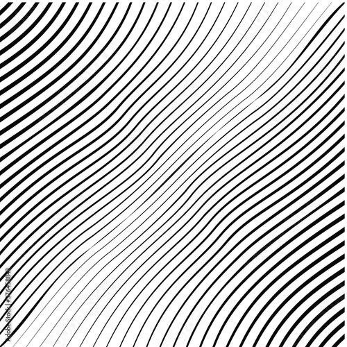 Wallpaper Mural Abstract warped Diagonal Striped Background . Vector curved twisted slanting, waved lines texture
 Torontodigital.ca