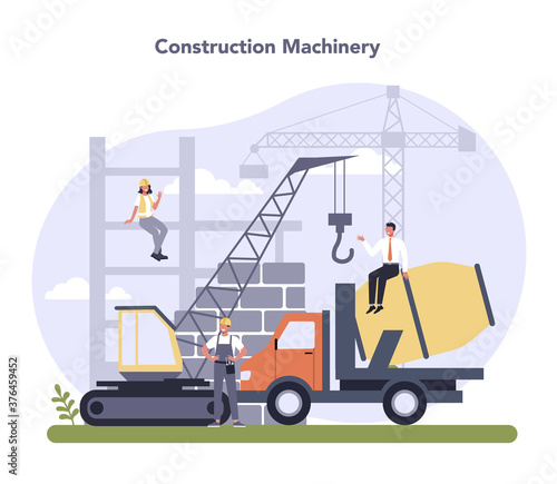 Construction and engineering industry. Building constraction technic.