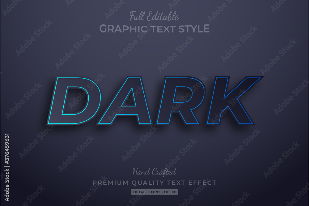 Dark Editable Text Style Effect Premium