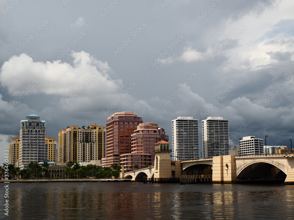 Downtown West Palm Beach on Stormy Day