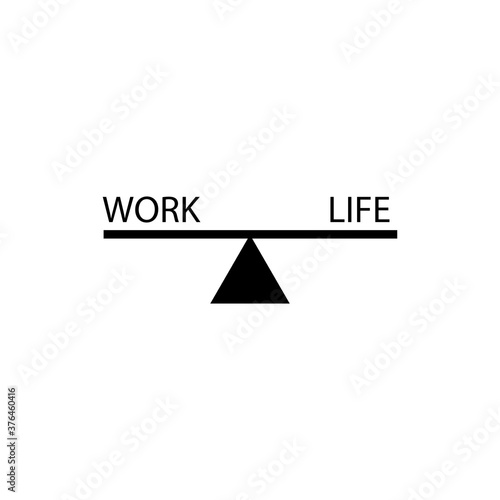 on seesaw work sign icon. Vector illustration eps 10