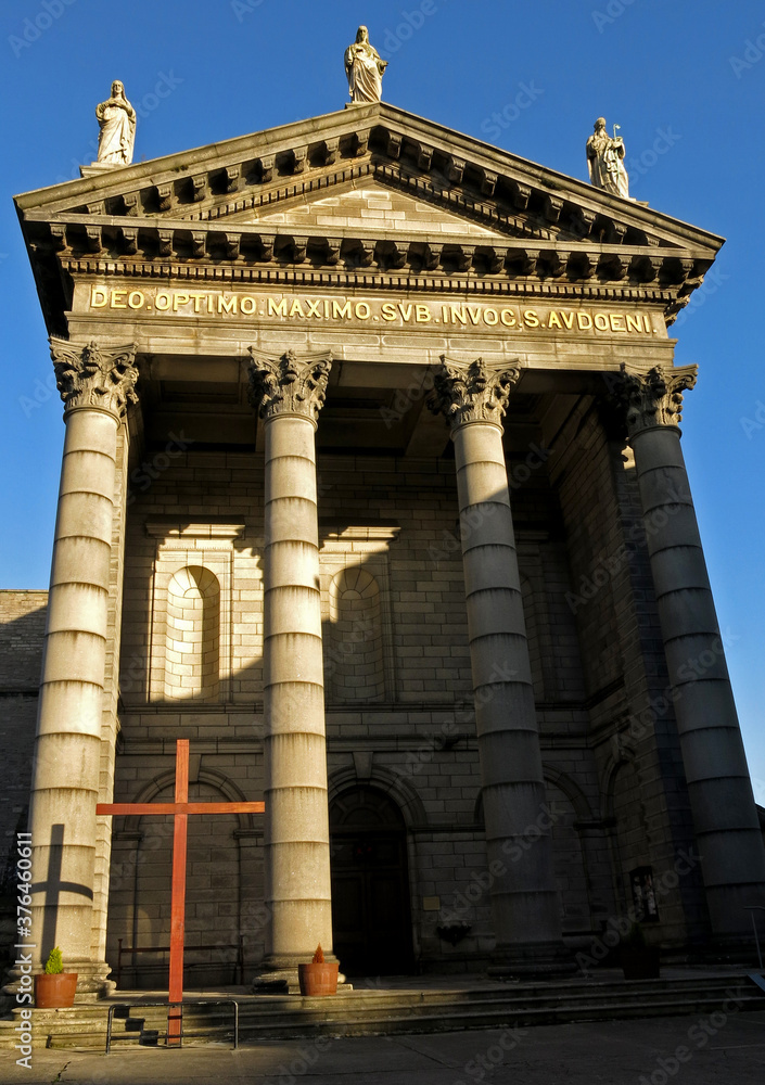The exterior of St Audoen's church in Dublin City, Ireland.
