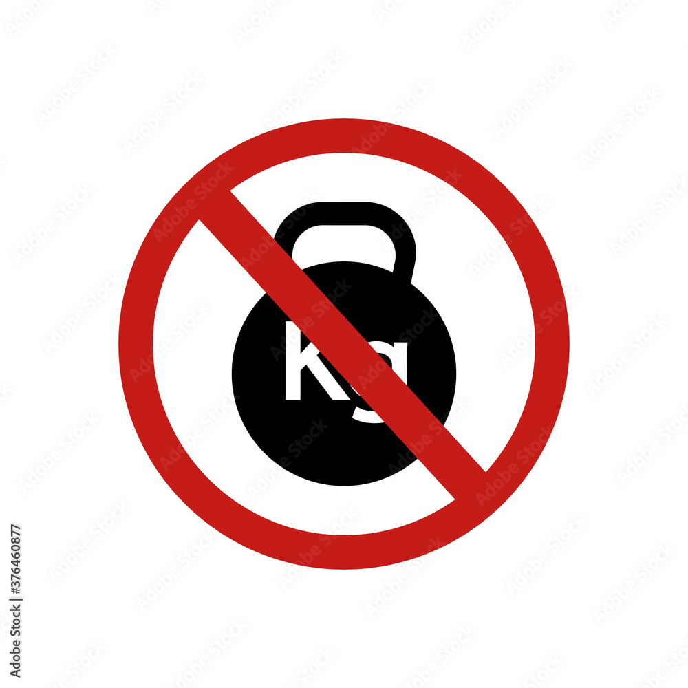 icon forbidden weight sign. Vector illustration eps 10 icon forbidden weight sign. Vector illustration eps 10
