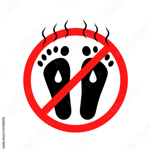 stop sweat and bad smell sign