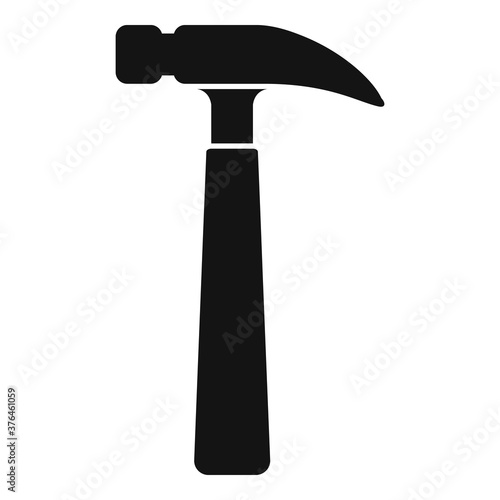 Tiler hammer icon. Simple illustration of tiler hammer vector icon for web design isolated on white background