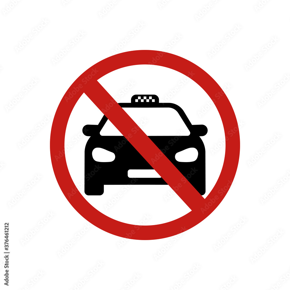 icon forbidden taxi car sign. Vector illustration eps 10 icon forbidden taxi car sign. Vector illustration eps 10