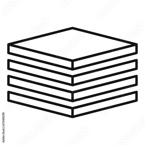 Tiler stack icon. Outline tiler stack vector icon for web design isolated on white background