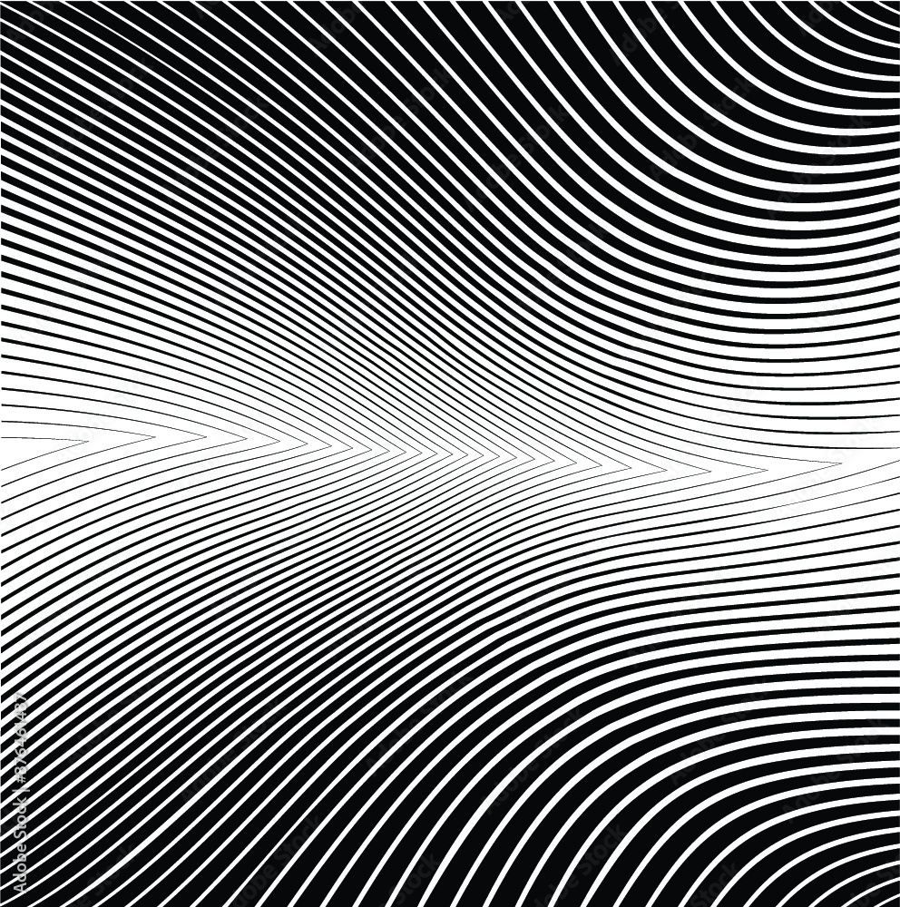 Abstract warped Diagonal Striped Background . Vector curved twisted slanting, waved lines texture
Abstract warped Diagonal Striped Background . Vector curved twisted slanting, waved lines texture