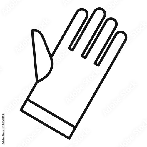 Tiler glove icon. Outline tiler glove vector icon for web design isolated on white background