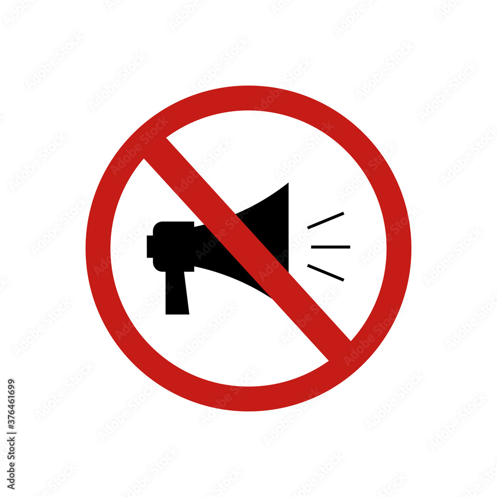 icon forbidden speaker sign. Vector illustration eps 10