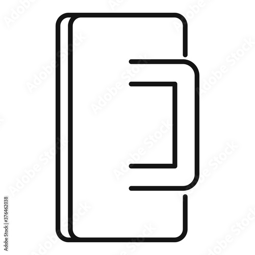Tiler wall trowel icon. Outline tiler wall trowel vector icon for web design isolated on white background