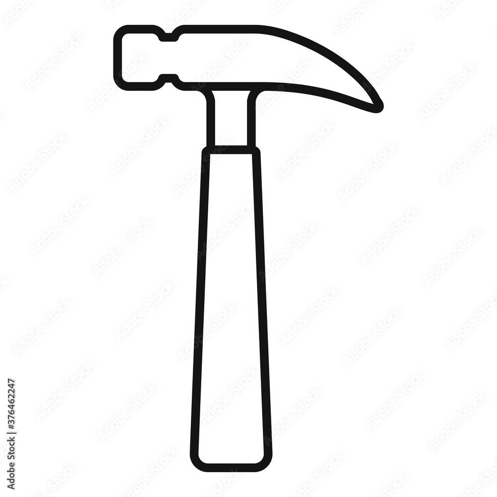 Tiler hammer icon. Outline tiler hammer vector icon for web design isolated on white background Tiler hammer icon. Outline tiler hammer vector icon for web design isolated on white background