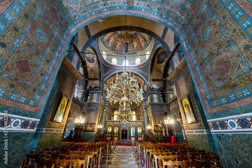 Interior of the Hagia Sophia church, UNESCO World Heritage Site, Thessaloniki