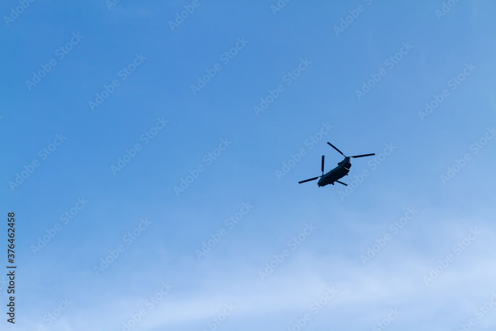 Chinook helicopter flying in Britain Chinook helicopter flying in Britain