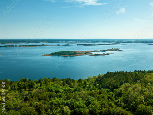 view from the top to the Dnieper river © Oleg