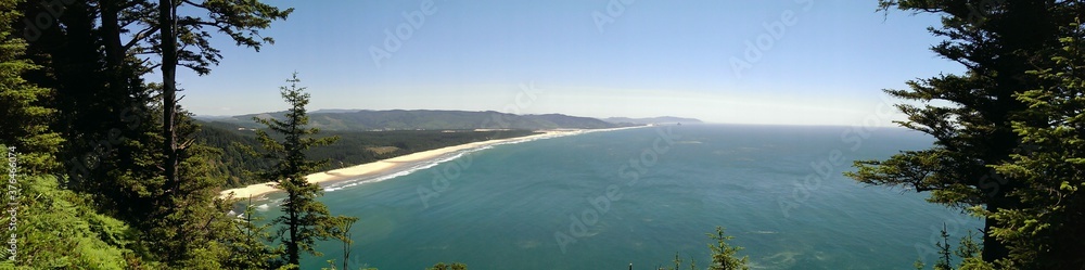 panorama of the cliffs and ocean