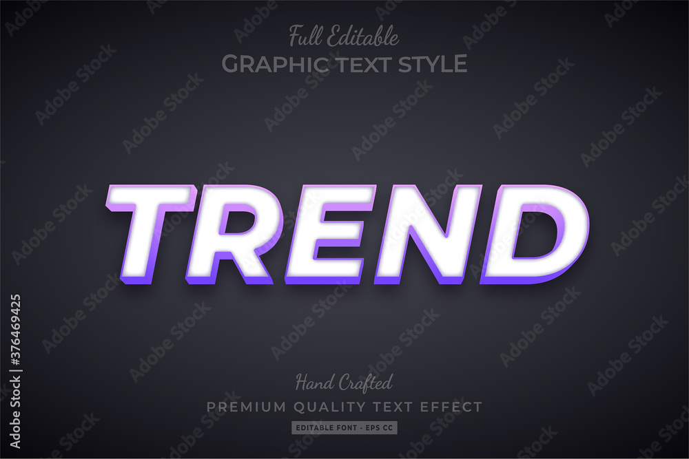 Trend Editable 3D Text Style Effect Premium