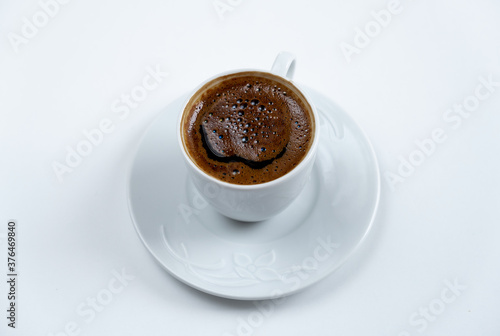 cup of turkish coffee with foam