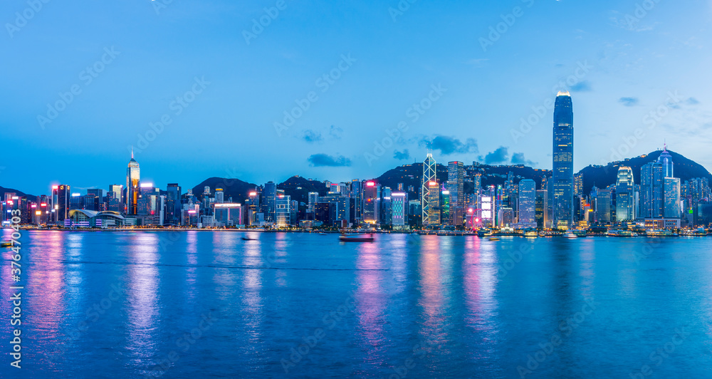 Fototapeta premium Hong Kong Cityscape at Night