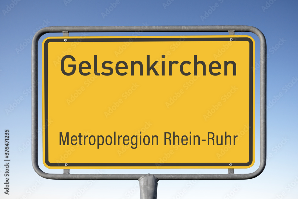 Ortstafel Gelsenkirchen, Metropolregion Rhein-Ruhr, (Symbolbild)