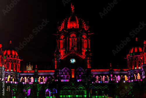 World heritage building of `Chatrapati Shivaji Maharaj Terminus` railway station.