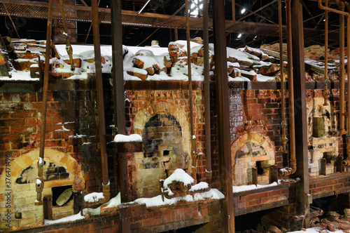 Disintegrating brick ovens at the abandoned Don Valley Brickworks plant Toronto