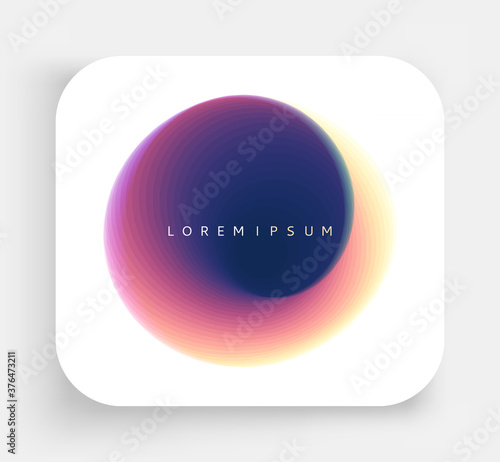 Abstract transparent swirl circle. Design element. Vector illustration with dynamic effect.