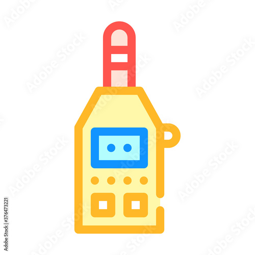 vibrometer measuring equipment color icon vector illustration