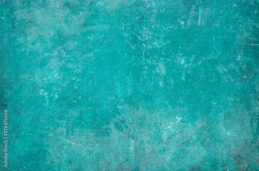 Blue turquoise scraped wall