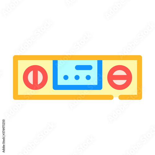digital protractor measuring equipment color icon vector illustration