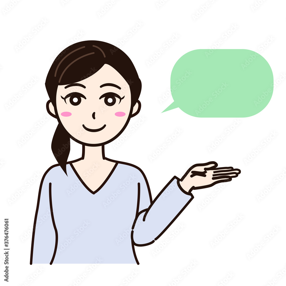 Woman explain presentation