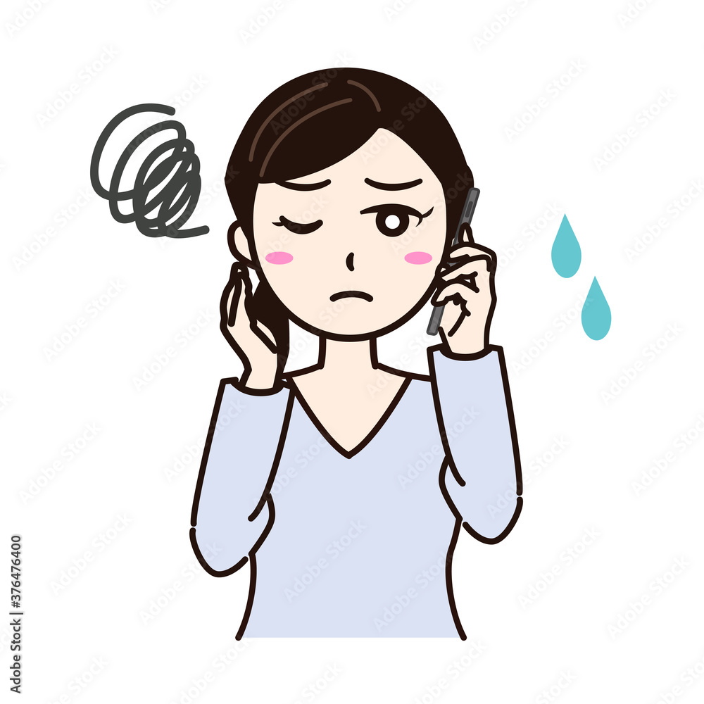 A woman who speaks with a smartphone A woman who speaks with a smartphone
